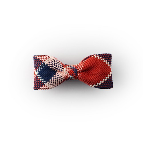 Nœud papillon Kumihimo Standard - rouge, soie 100%, DOMYO